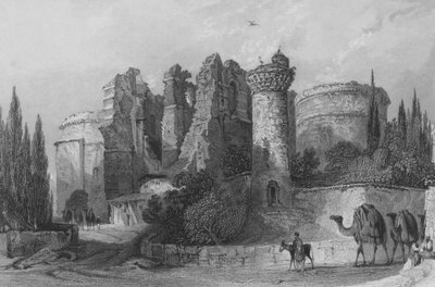Remains of the Church of St John, Pergamus, Asia Minor by Thomas Allom
